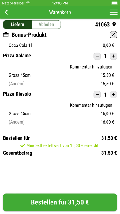 Pizza Pasta und Biryani Haus Screenshot
