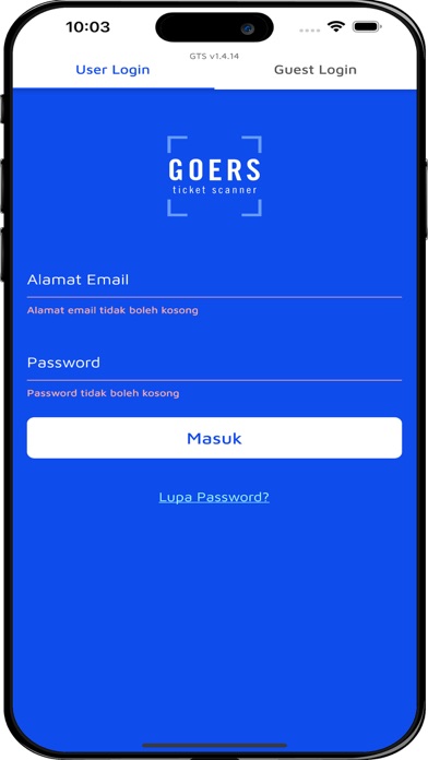 Screenshot #1 pour Ticket Scanner by Goers