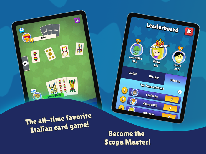 Scopa Play cards online