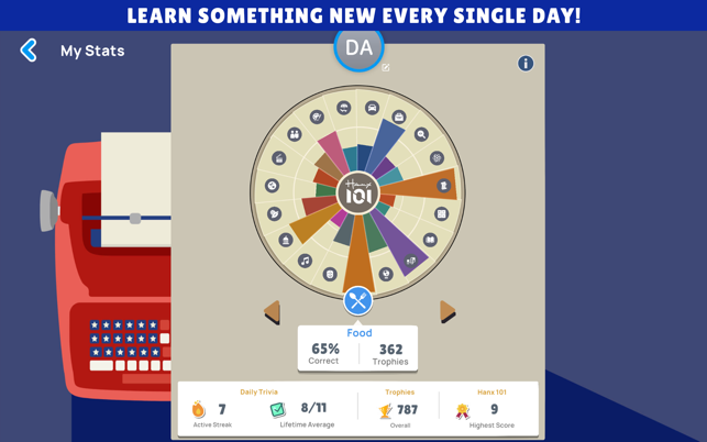 ‎Hanx101 Trivia Screenshot