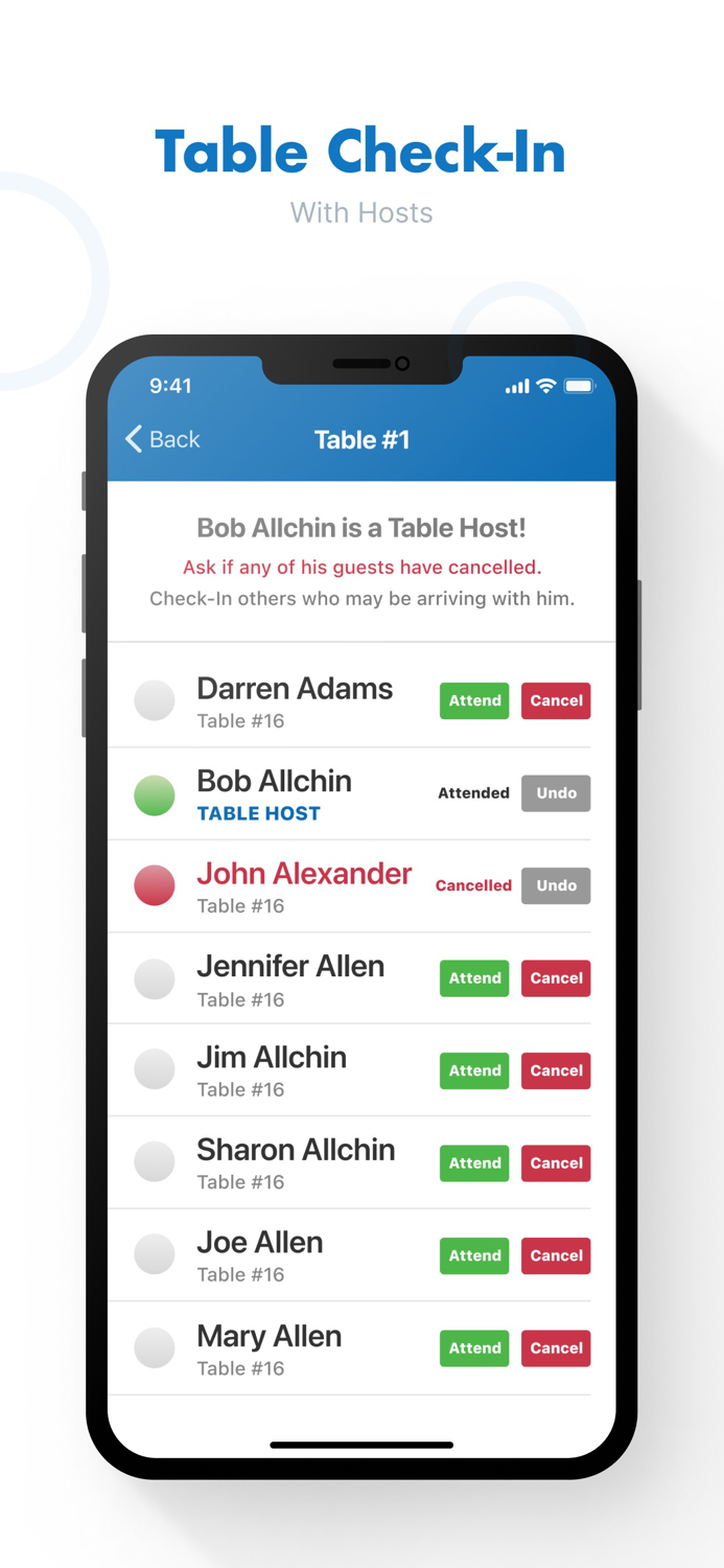 Attendance Live Check-in