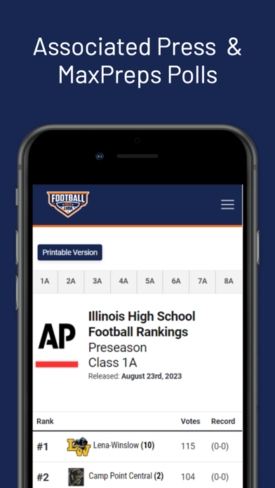 IHSA Football Screenshot