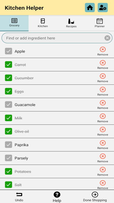 Kitchen Helper Mobile Screenshot
