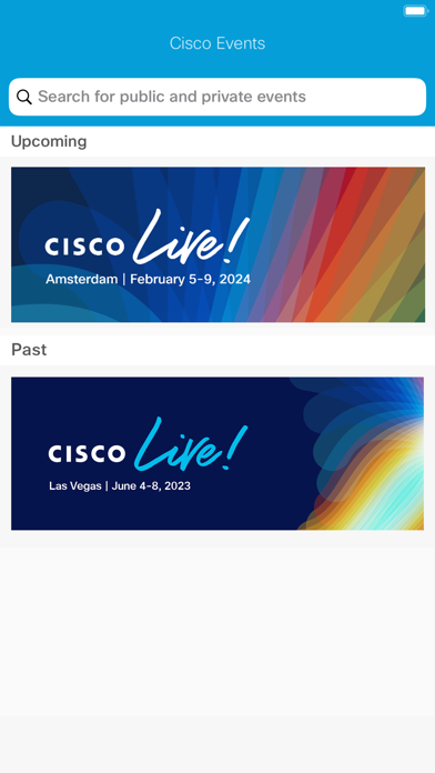 Cisco Events App Screenshot