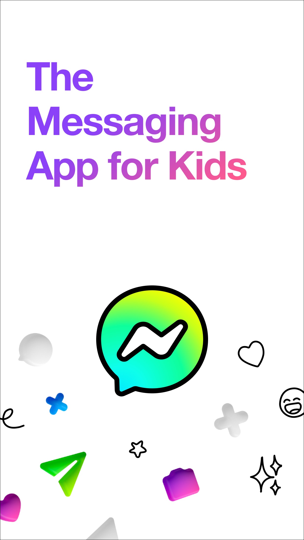 Screenshot do app Messenger Kids