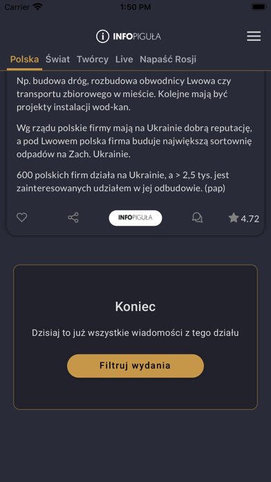 Infopiguła - skróty wiadomości Screenshot