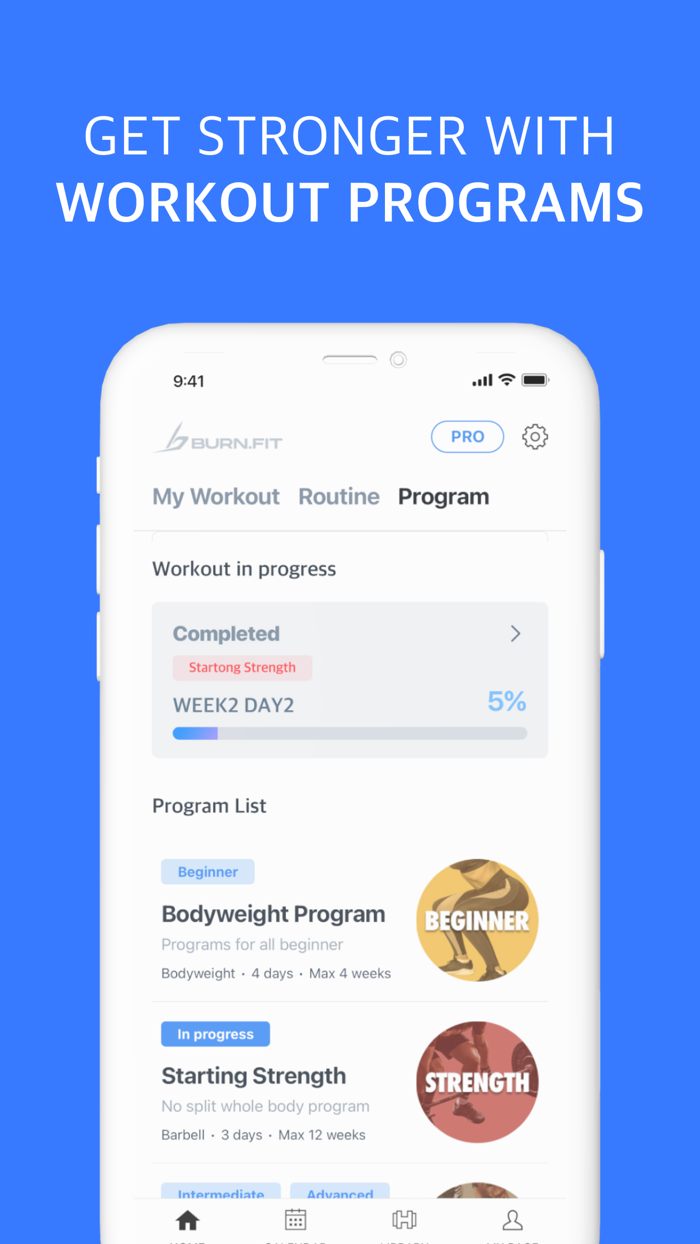 Burn.Fit - Workout Plan and Log