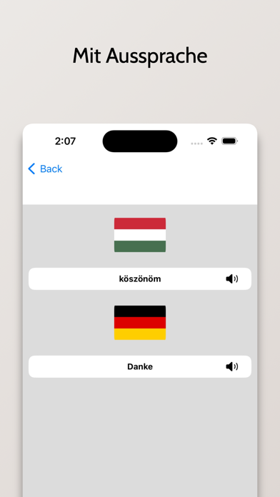 Ungarisch-Deutsch Wörterbuch Screenshot