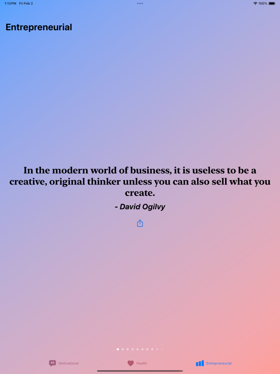 Sensible Quotes iPad screenshot 1 - Lifestyle app