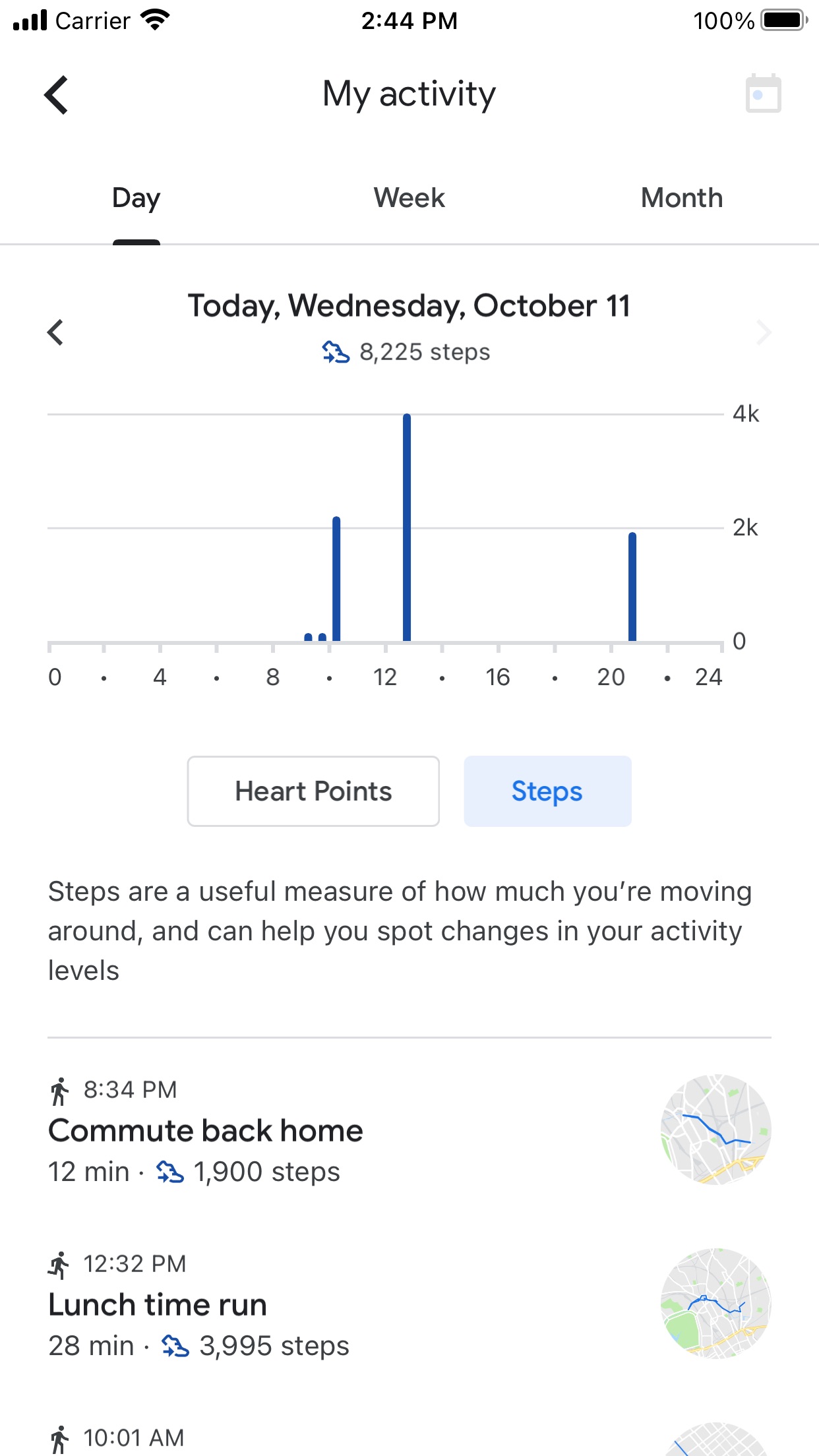 Screenshot do app Google Fit: Activity Tracker