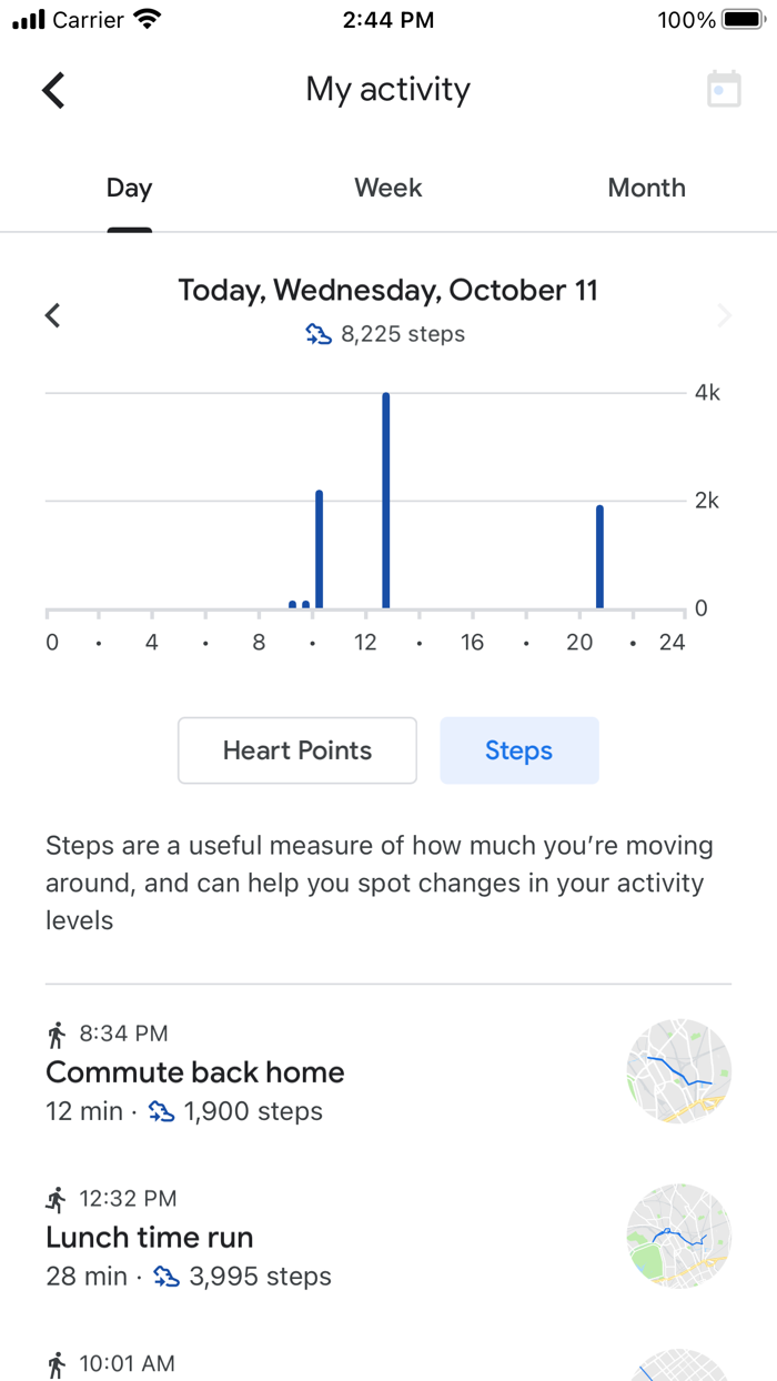 Google Fit Activity Tracker