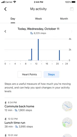 Google Fit: Activity Tracker iPhone Screenshot 2