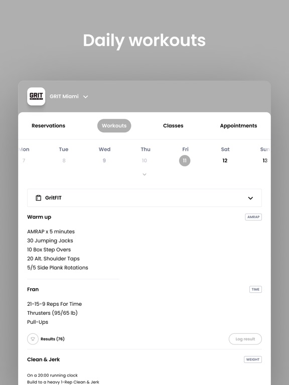 GRIT Miami iPad screenshot 4 - Health & Fitness app