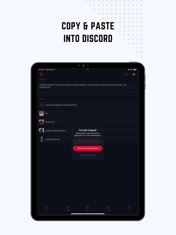 IMI: AI Art Prompt Builder iPad screenshot 7 - Utilities app