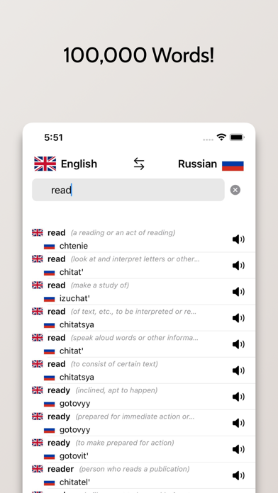 Russian-English Dictionary Screenshot