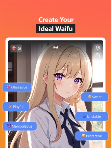 Waifu Anime AI Girlfriend Chatのおすすめ画像1