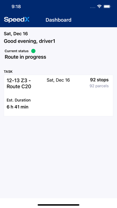 Screenshot 1 of RouteRunner by SpeedX App