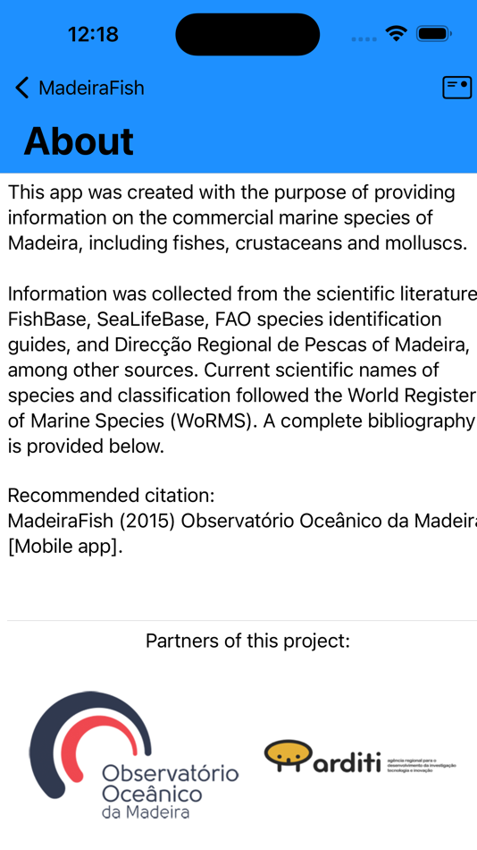 #2. MadeiraFish (iOS) Podle: AGENCIA REGIONAL PARA O DESENVOLVIMENTO DA INVESTIGACAO, TECNOLOGIA E INOVACAO - ASSOCIACAO