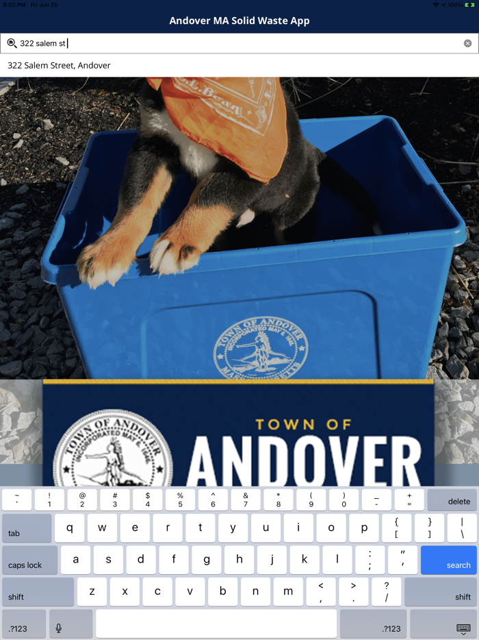 Andover MA Solid Waste App