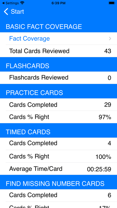 Smart Math Flashcards Screenshot