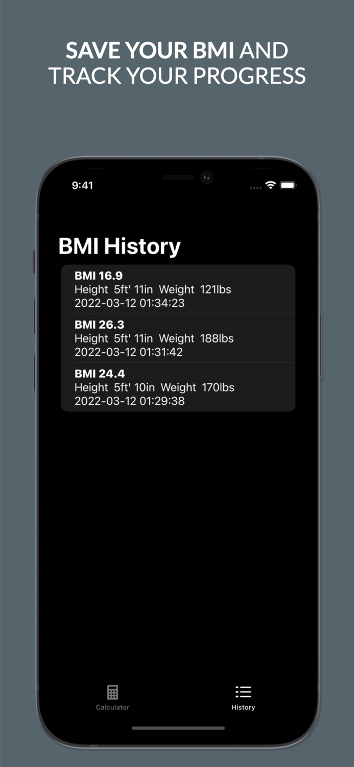 BMI Calculator  Tracker