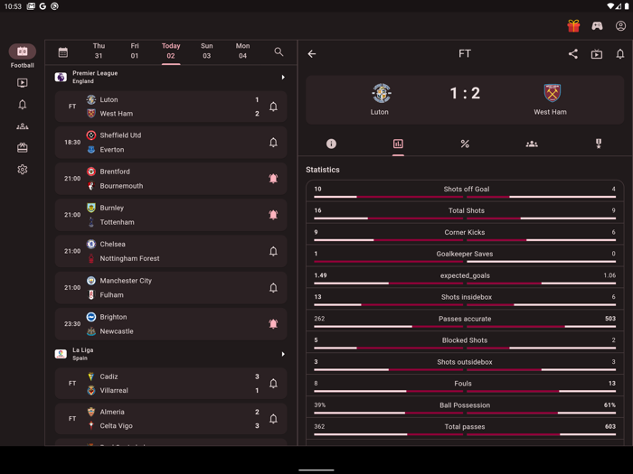IScores - Live scores