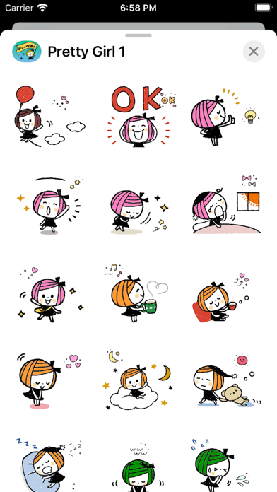 Screenshot #1 pour Pretty Girl 1  Stickers pack