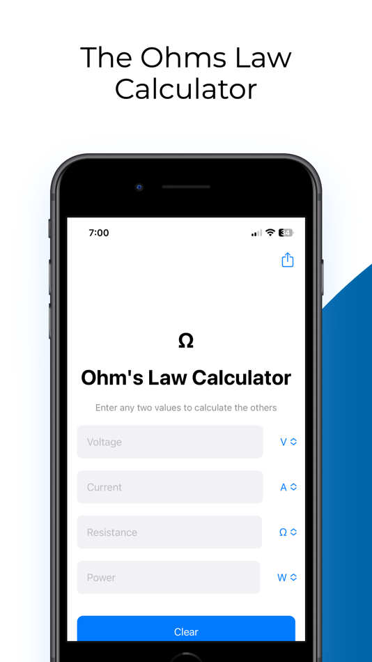 #1. The Ohms Law Calculator (iOS) 由: Adam Wilkie