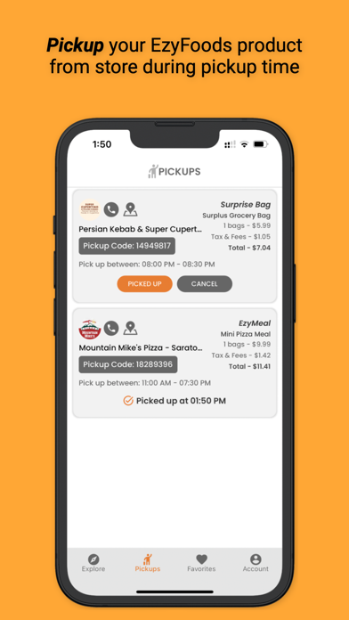 EzyFoods Screenshot