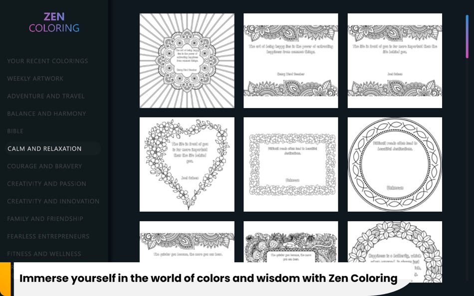 Zen: Quotes Coloring Pages - 1.0 - (macOS)