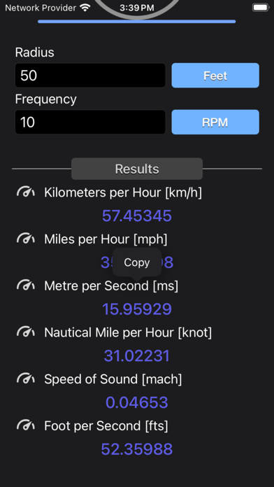 Circular Motion Calculator Screenshot