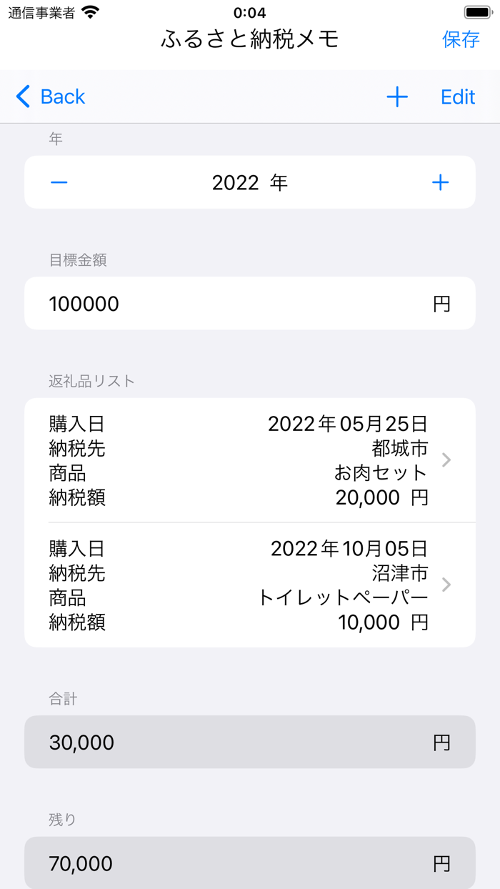 ふるさと納税メモ