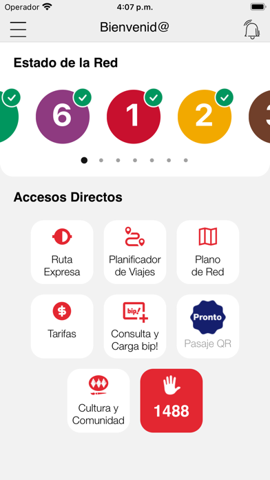 Metro de Santiago Oficial Screenshot