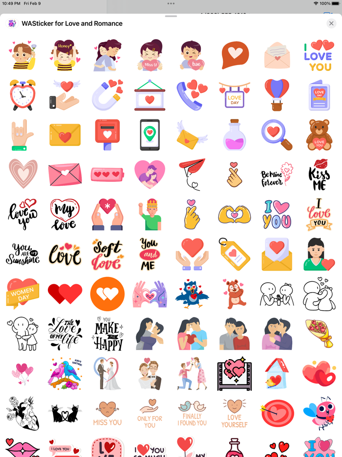 WASticker for Love  Romance