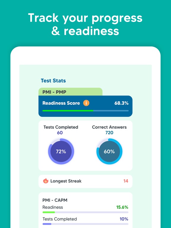 PMI PMP Exam Prep Test 2025 iPad screenshot 4 - Education app