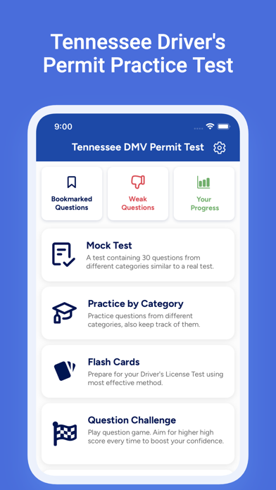 TN DMV Driver's License Test Screenshot