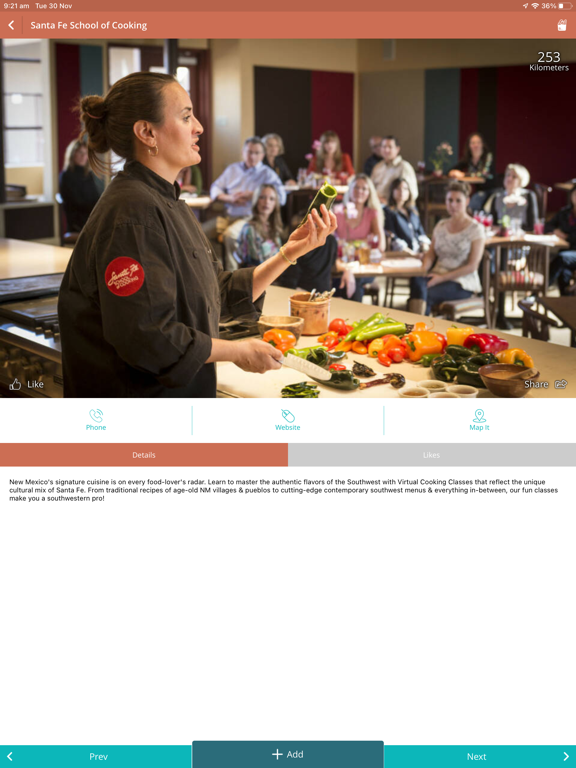 Visit Santa Fe! iPad screenshot 8 - Travel app