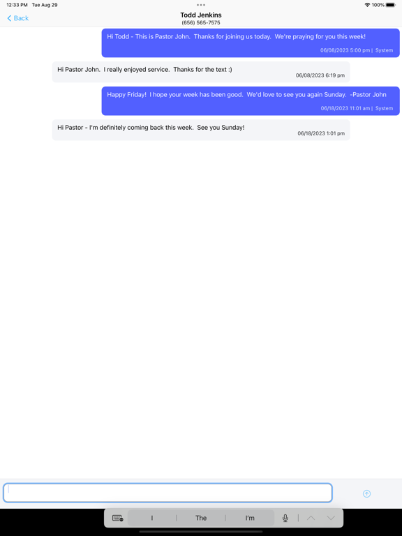 Faith Teams Mobile iPad screenshot 7 - Productivity app