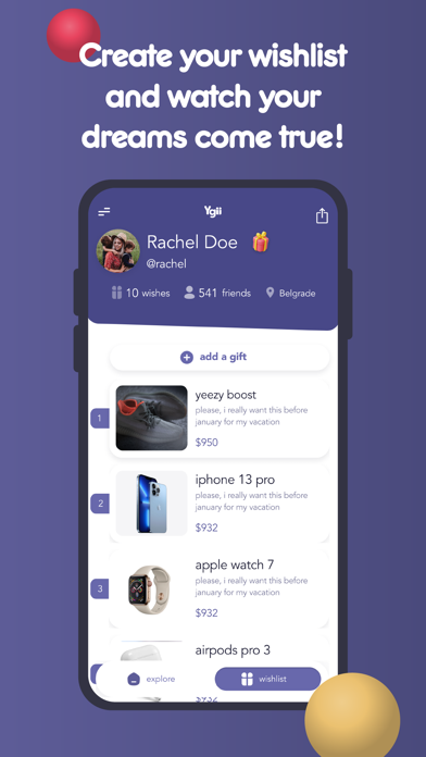 Ygii - Gifts & Wishlists Screenshot