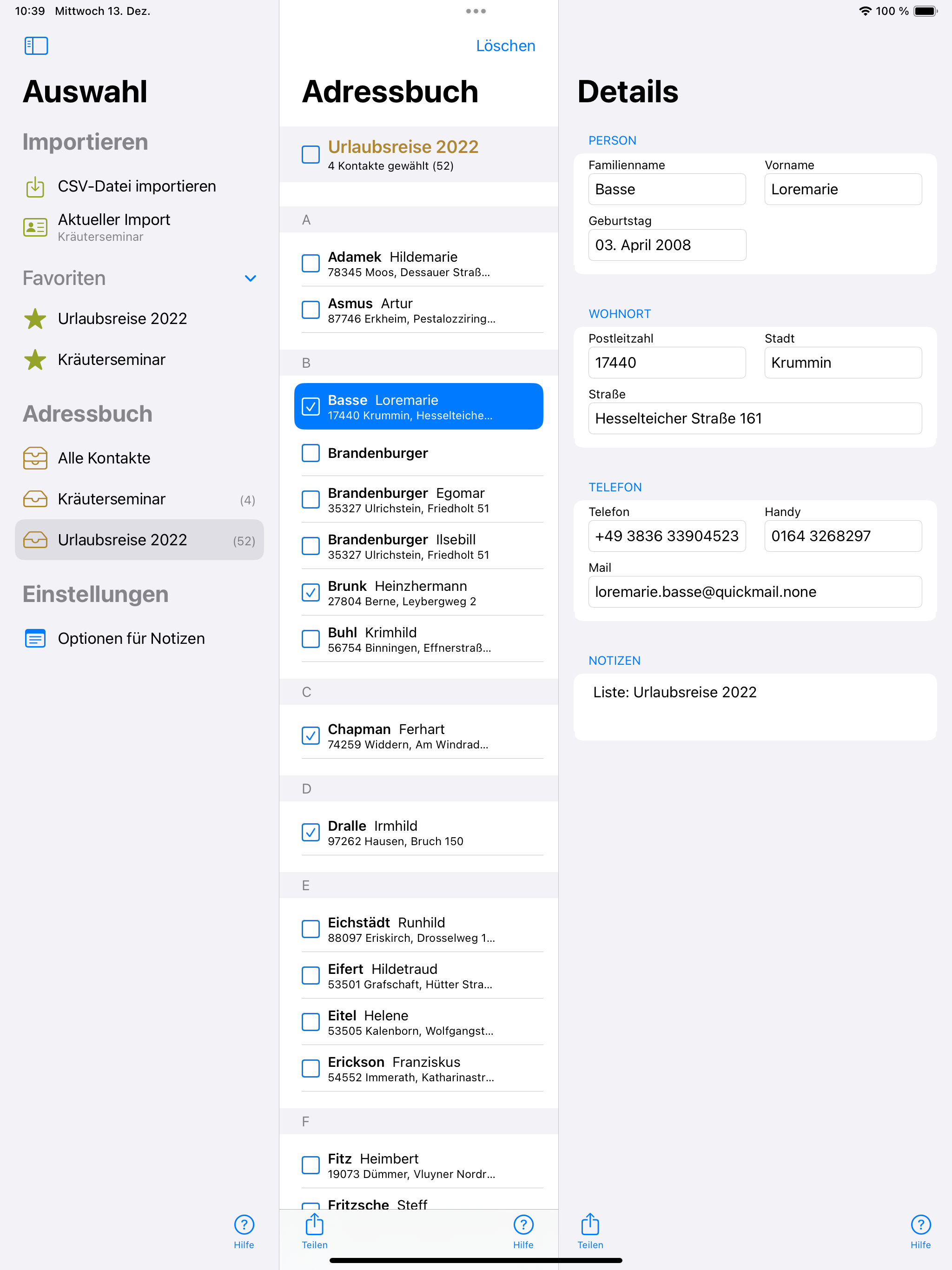 CSV2Contacts