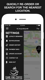 dame fine coffee iphone screenshot 1
