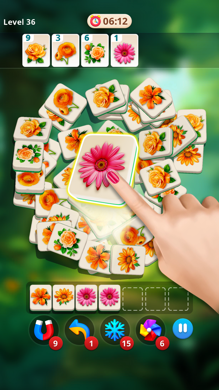 Tile Blossom Forest Triple 3D