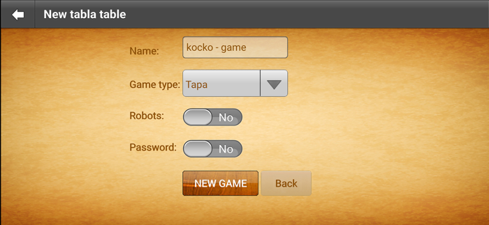 Backgammon Tabla online
