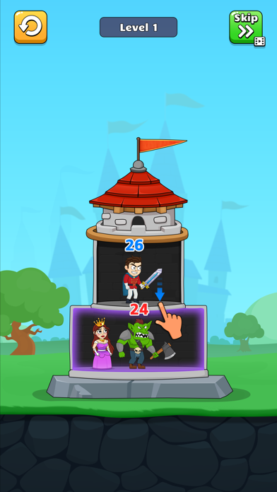Hero Tower Attack- Rescue Game Screenshot