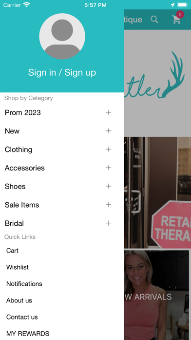 The Teal Antler Boutique Screenshot