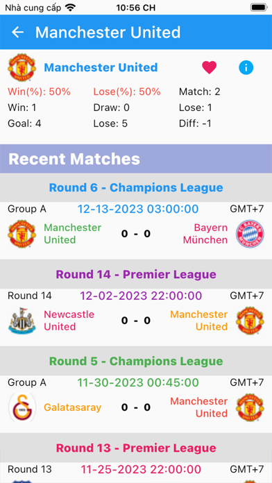 Match Schedule Screenshot