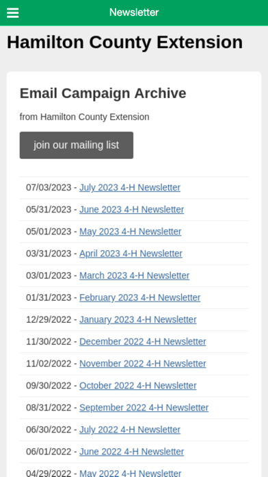 Hamilton County 4-H Screenshot