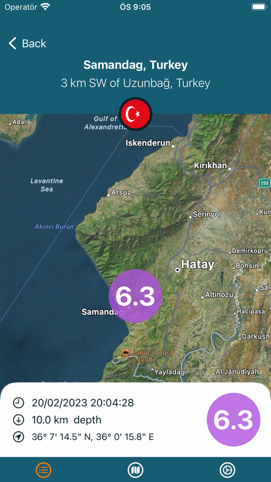 #2. Earthquake xMag (iOS) 由: tamer bayramogullari