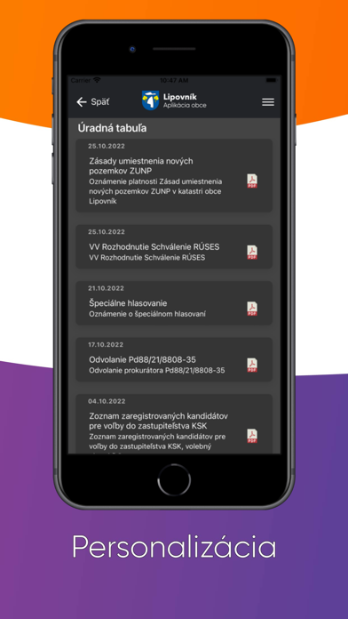 Obec Lipovník Screenshot