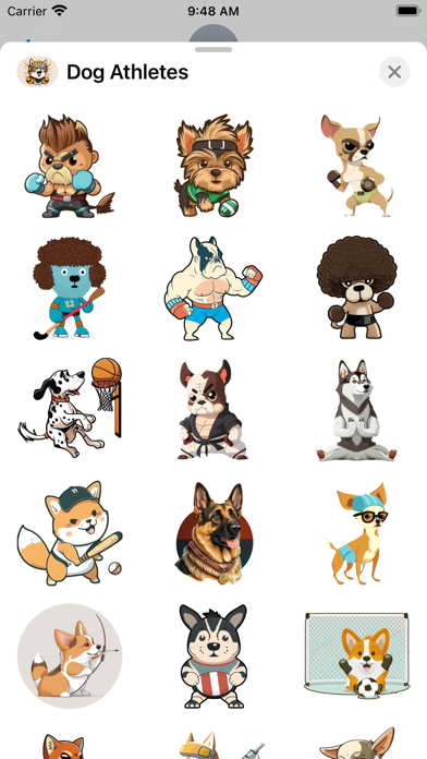 Screenshot #2 pour Dog Athletes Stickers